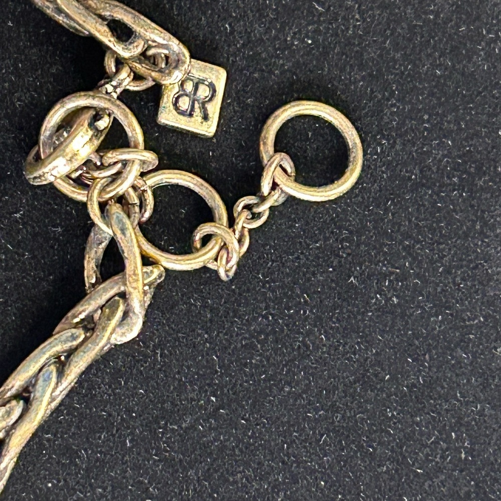 Banana Republic Necklace - Blue Rhinestones & Faux Pearls 18-20" - Picture 3 of 3